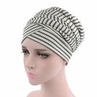 muslim women long tail hijab hat stretchy jersey turban chemo cap hair loss islamic headwrap head cover wrap caps bonnet hat new