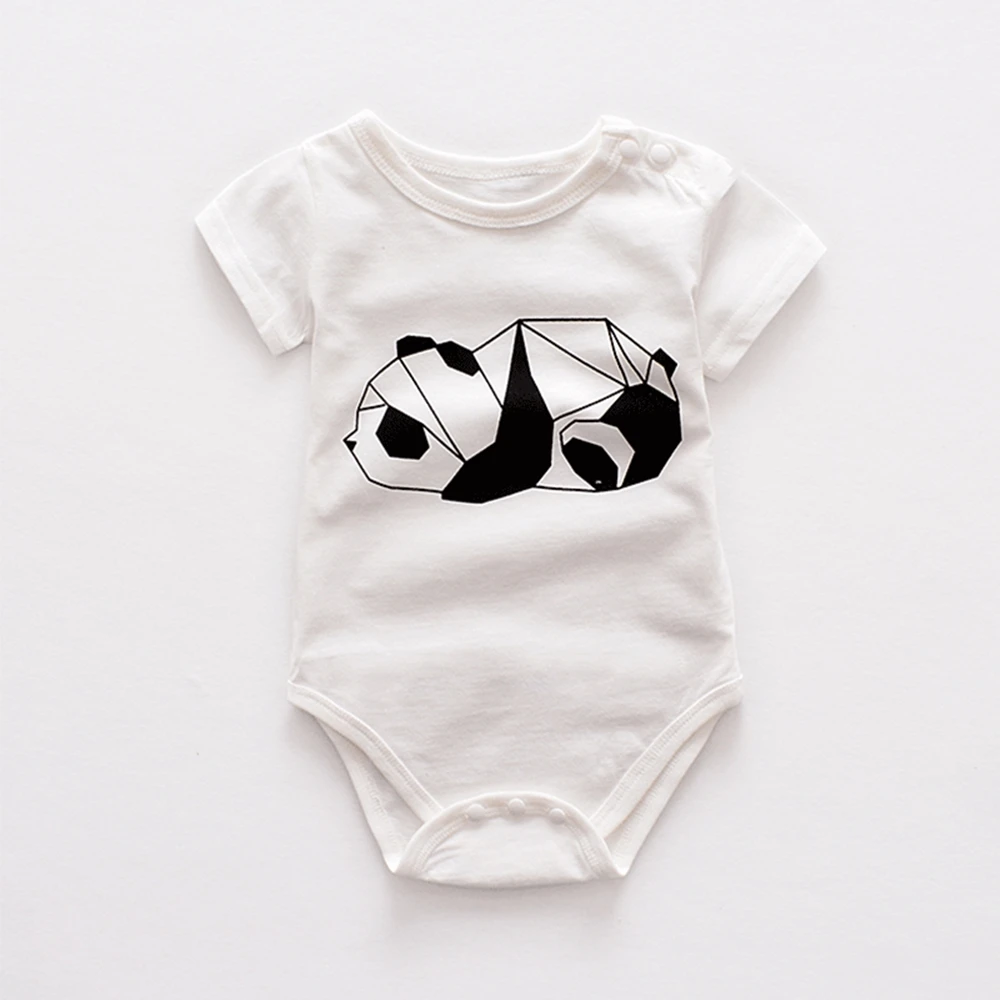 New Baby Rompers Short Sleeve Rabbit Printed Cotton Floral Overalls Newborn Clothes Roupas De Bebe Boys Girls Jumpsuit&clothing - Цвет: PYF0092