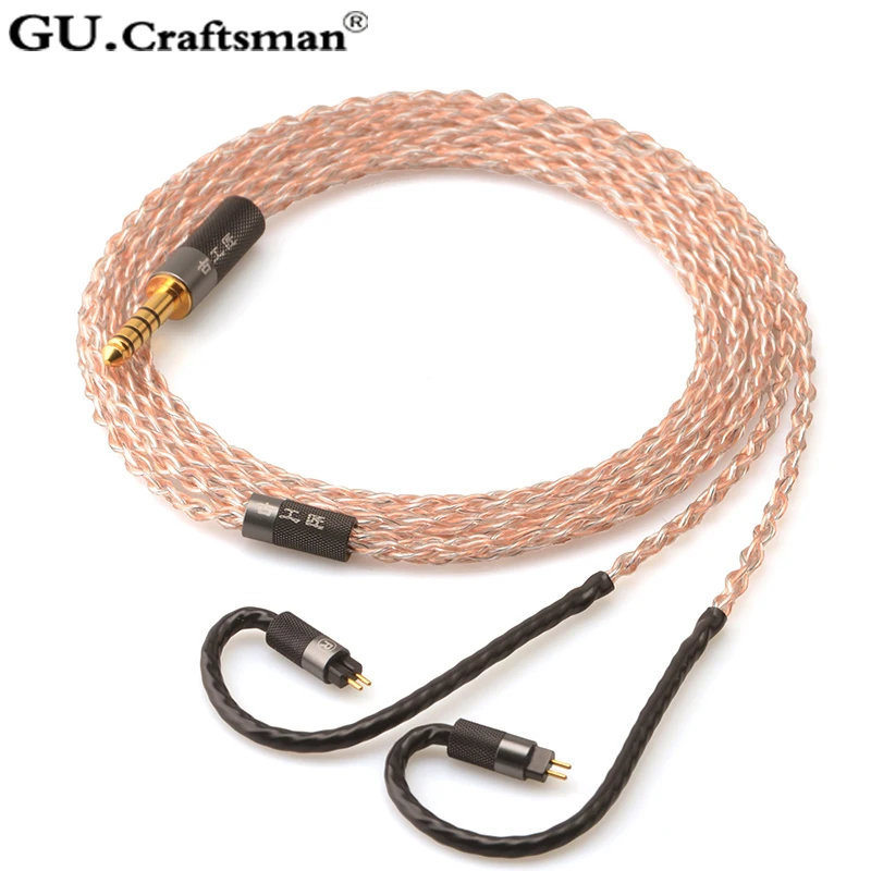 GUCraftsman 5n OFC медь 0,78 мм 2Pin TFZ ZS KXXS LCDi4 оригинальная JH11/JH3X pro ve6 XControl a12t/u12 кабель для наушников