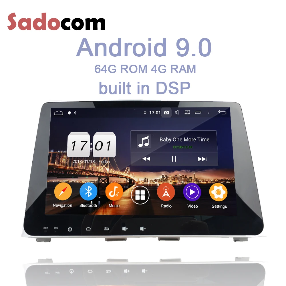 DSP ips Android 9 0 8Core 4G ram 64GB rom автомобильный dvd плеер gps ГЛОНАСС карта RDS радио wifi Bluetooth 4 2