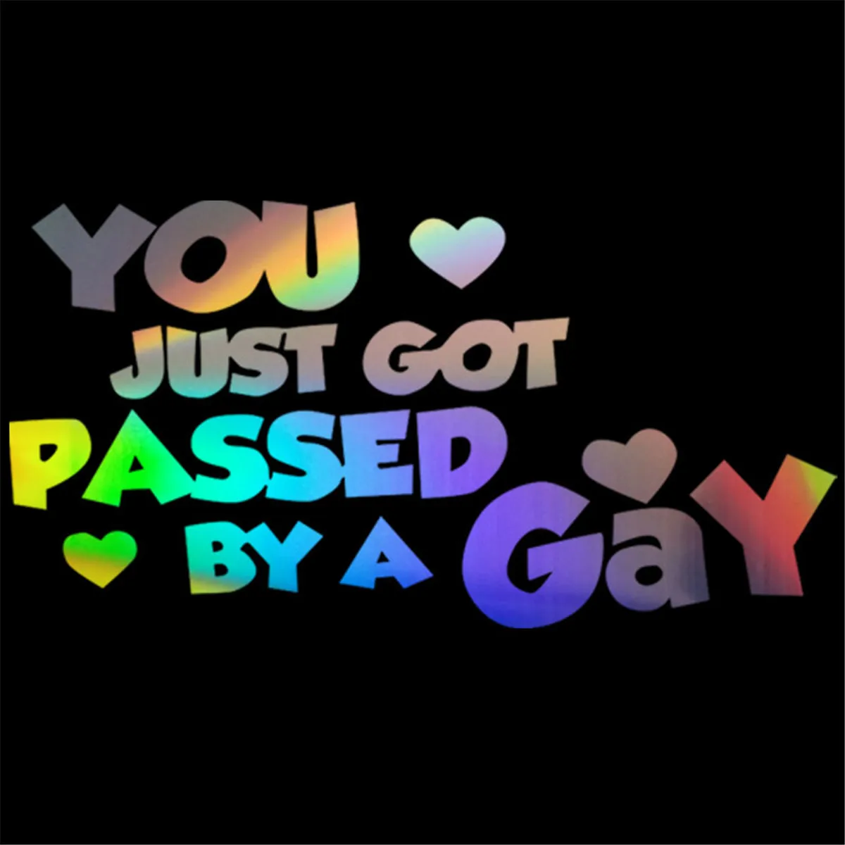 Интересная Автомобильная наклейка которую вы только что прошли через геев из ПВХ