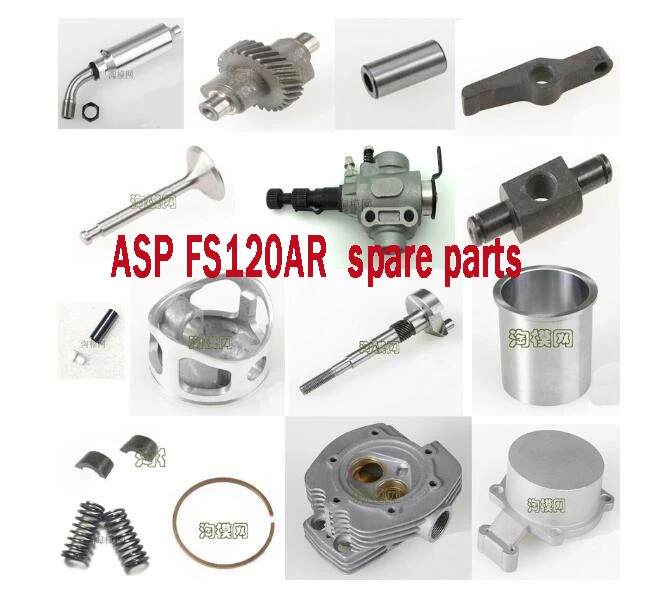 Четырехтактный двигатель ASP FS120AR детали двигателя поршневое кольцо цилиндровый