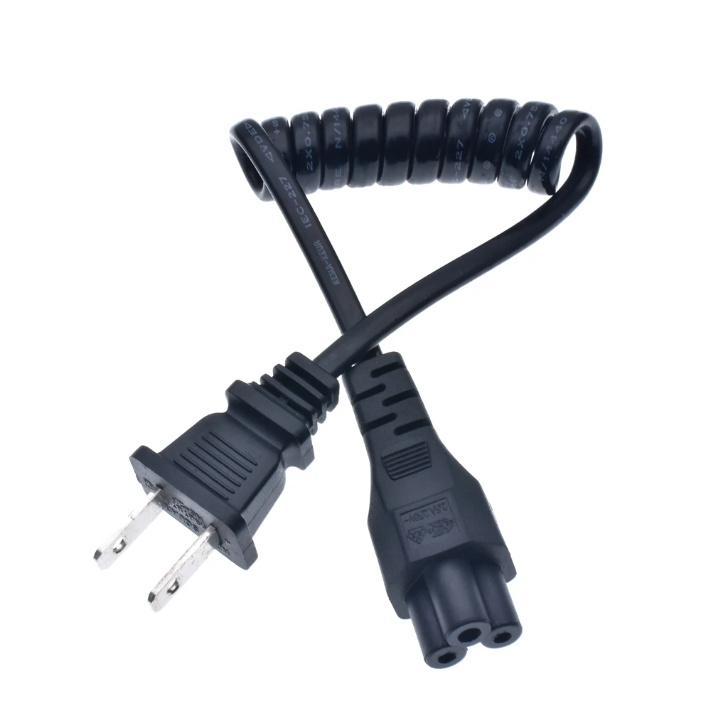 10 А 250 в выдвижной шнур питания NEMA 1-15P к IEC60320 C5 Ультра короткий удлинитель