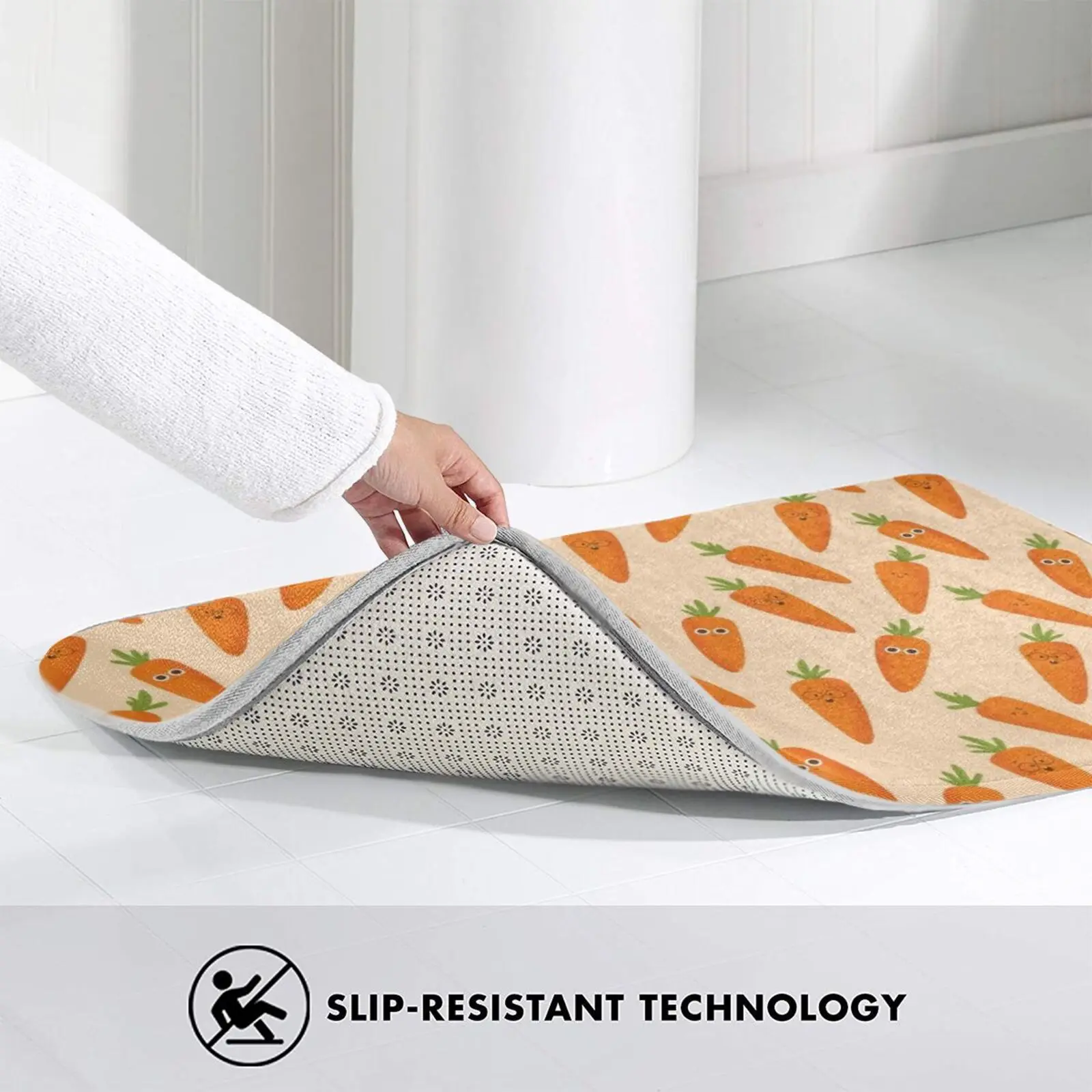 Счастливый морковь коврик ковер анти-скольжение Коврики Спальня овощи трусы с