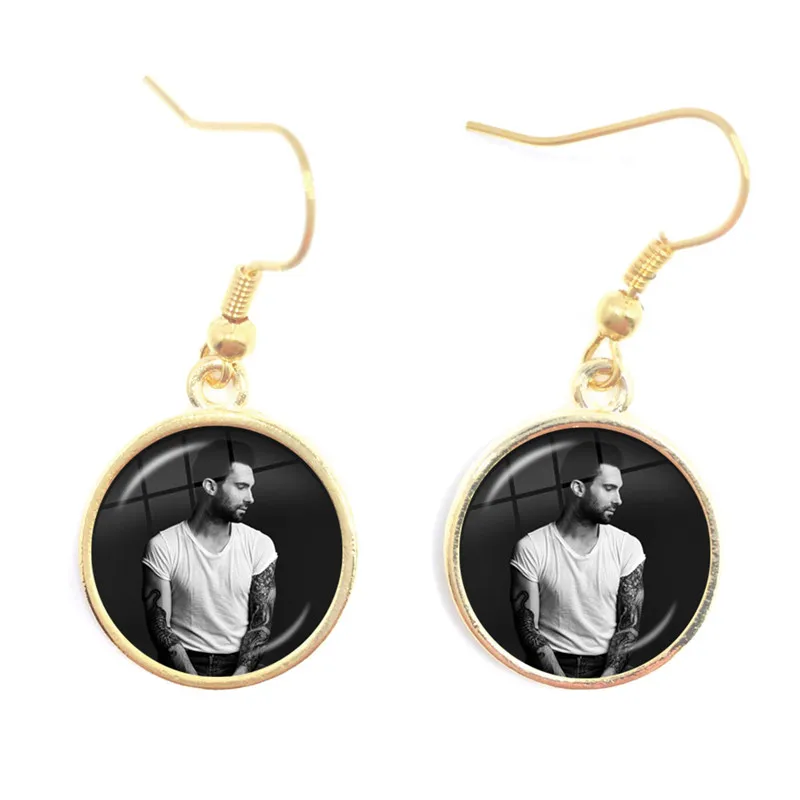 Maroon 5 16 мм стеклянный кабошон Подвесные серьги модные музыкальные командные