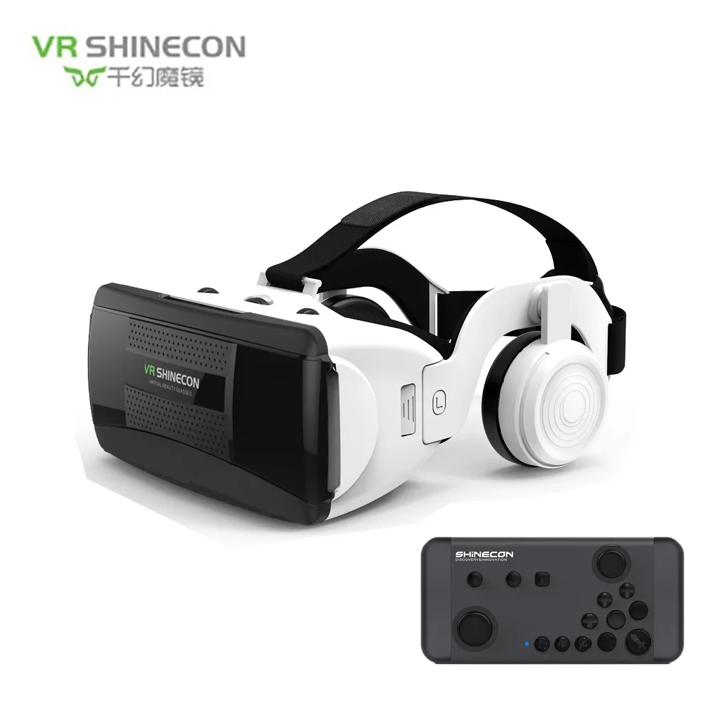 VR plus 086 remote Новейшие 3D очки виртуальной реальности shinecon VR гарнитура шлем для смартфона смартфон картон Google(4,7-6,1 дюймов - Цвет: VR plus 086 remote