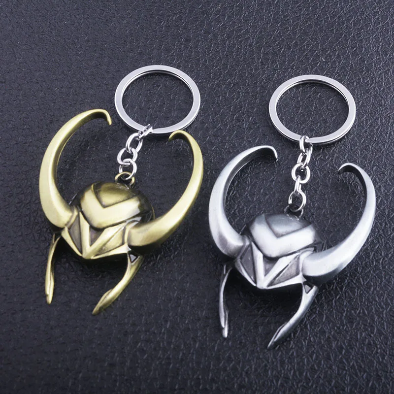 

Hot Movie Helmet Keychain Jewelry Creativity Accessories Pendant Golden Llavero Car Key Hold for Men Fans Gift