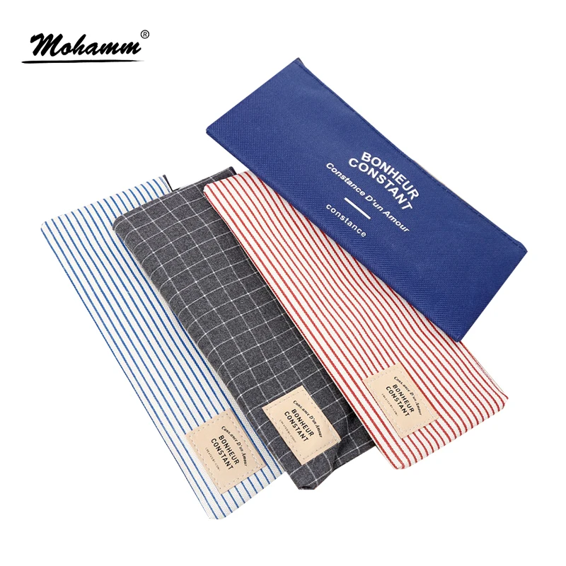 Корейский милый тканевый футляр в полоску для девочек органайзер хранения чехол