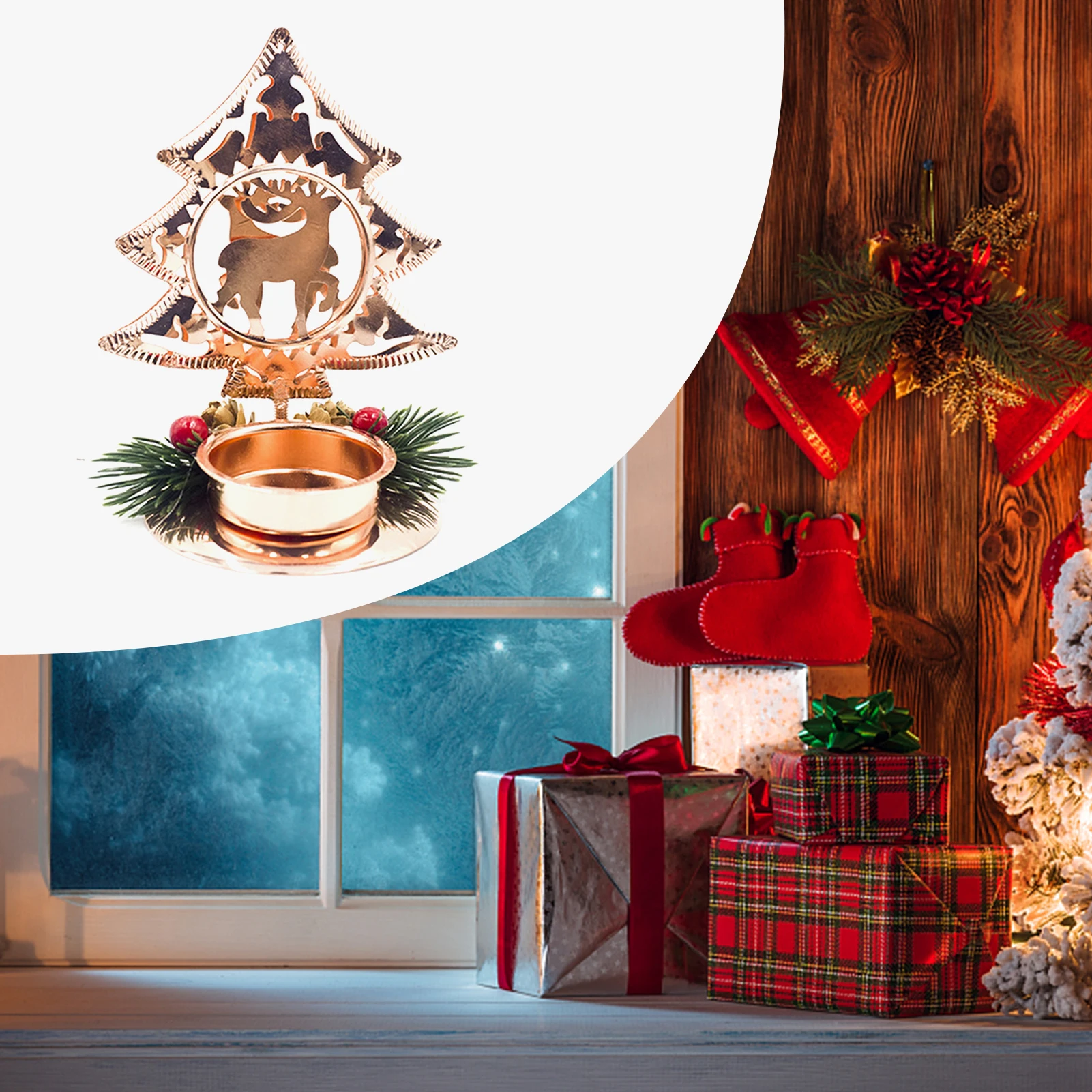 1/4 шт. рождественские украшения для дома Железного человека полые подсвечник