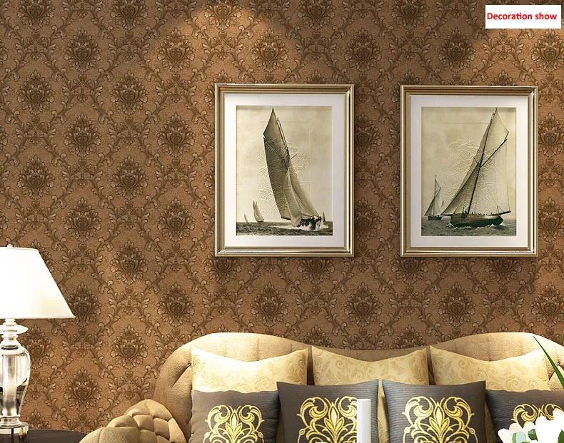 Желтый с золотым цветком наклейка (Настенная бумага) для