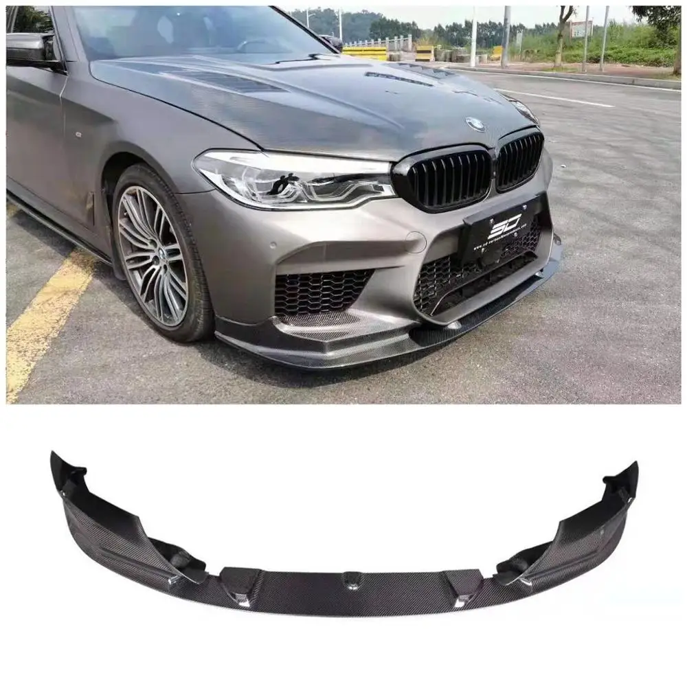 

3D Style For BMW 5 Series M5 G30 G31 G38 2017 2018 2019 Carbon Fiber Front Lip Splitters Bumper Flaps Spoiler