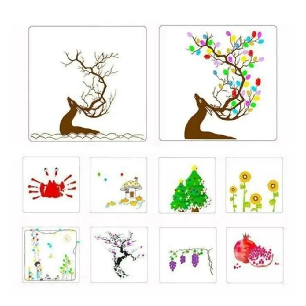 

Fingerprint Picture Guide Book New Funny Lovely Finger Painting Drawing Mud Toys Finger Educational Tool Kids Early Learning Toy