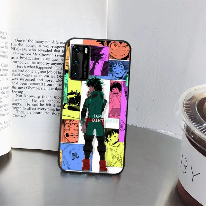 

Anime My Hero Academia Midoriya Izuku Phone Case for huawei P40 pro lite P8 P9 P10 P20 P30 psmart 2019 2017 2018