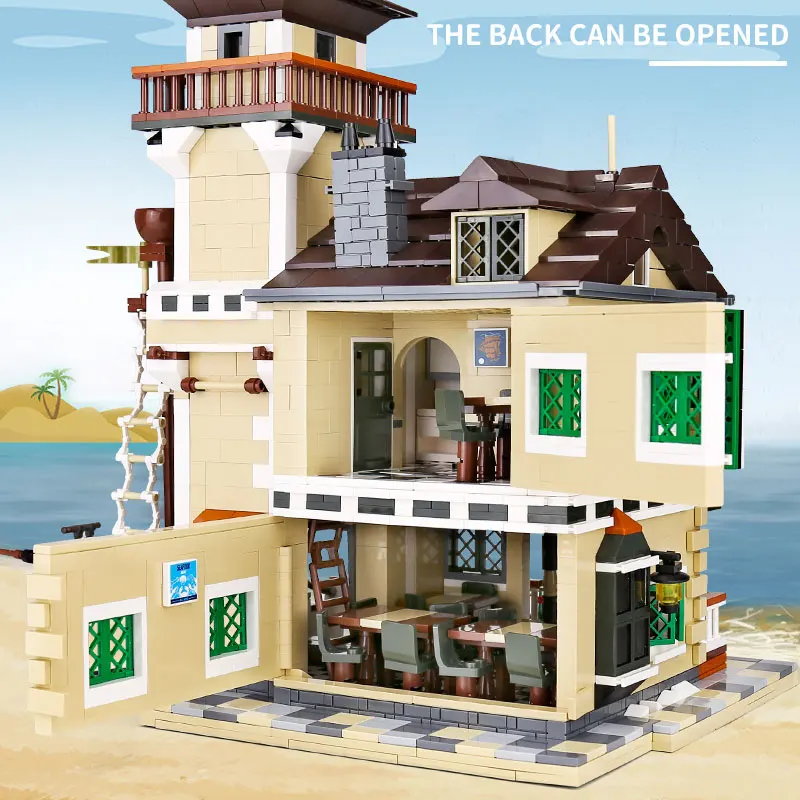 City Street View Building Toys The House Boat Restaurant Model Blocks Bricks Idea As Kids Christmas Gifts | Игрушки и хобби