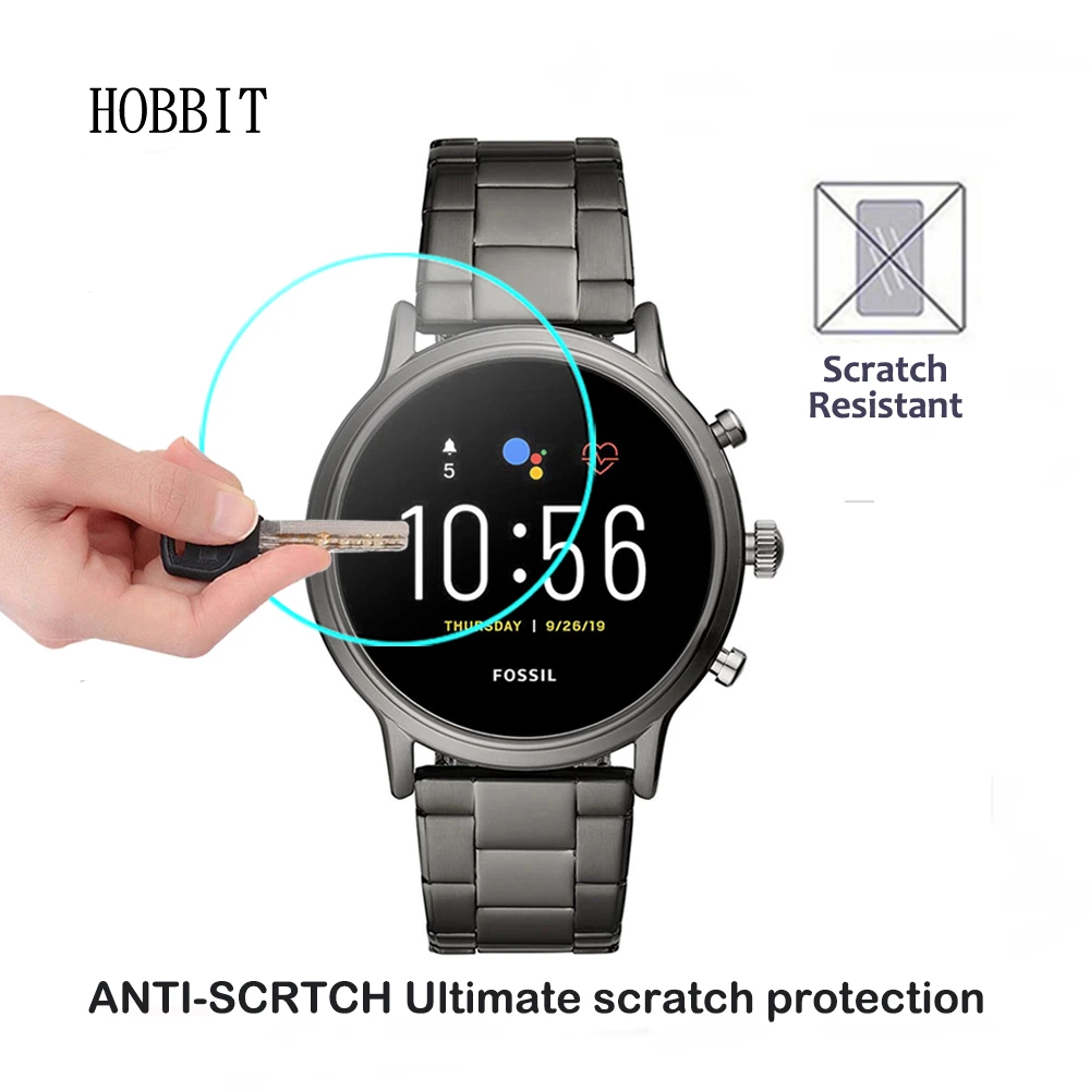 2 упаковки 0,3 мм 2.5D Защитная пленка для экрана Fossil men's Gen 5 Carlyle Smartwatch Clear 9H защита для экрана из закаленного стекла