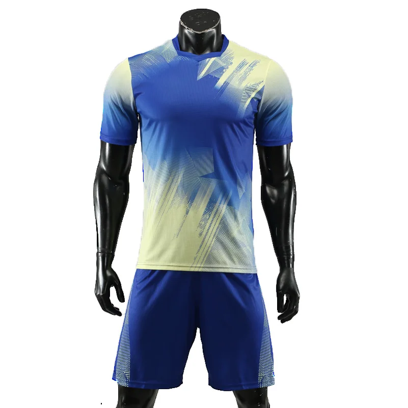Новые взрослые футбольные майки мужские с коротким рукавом комплекты спортивные
