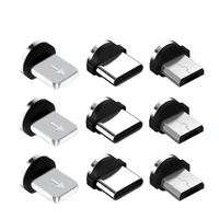 5pcs round magnetic cable plug type c micro usb c plugs fast charging adapter phone microusb type c magnet charger plug for ios