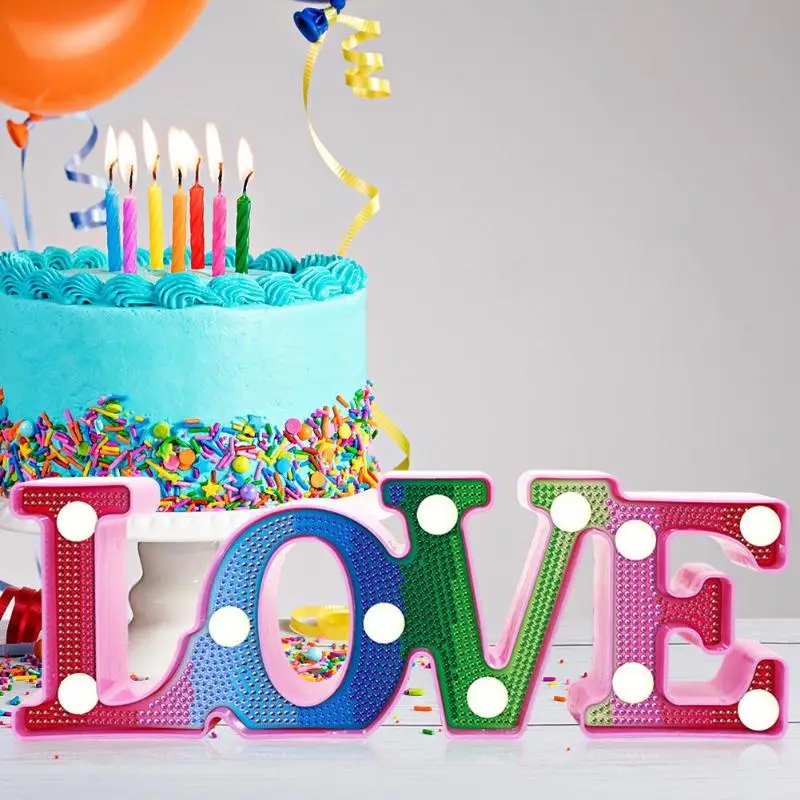 5D DIY алмазная живопись светильник светодиодный Алмазное Рисование моделирование