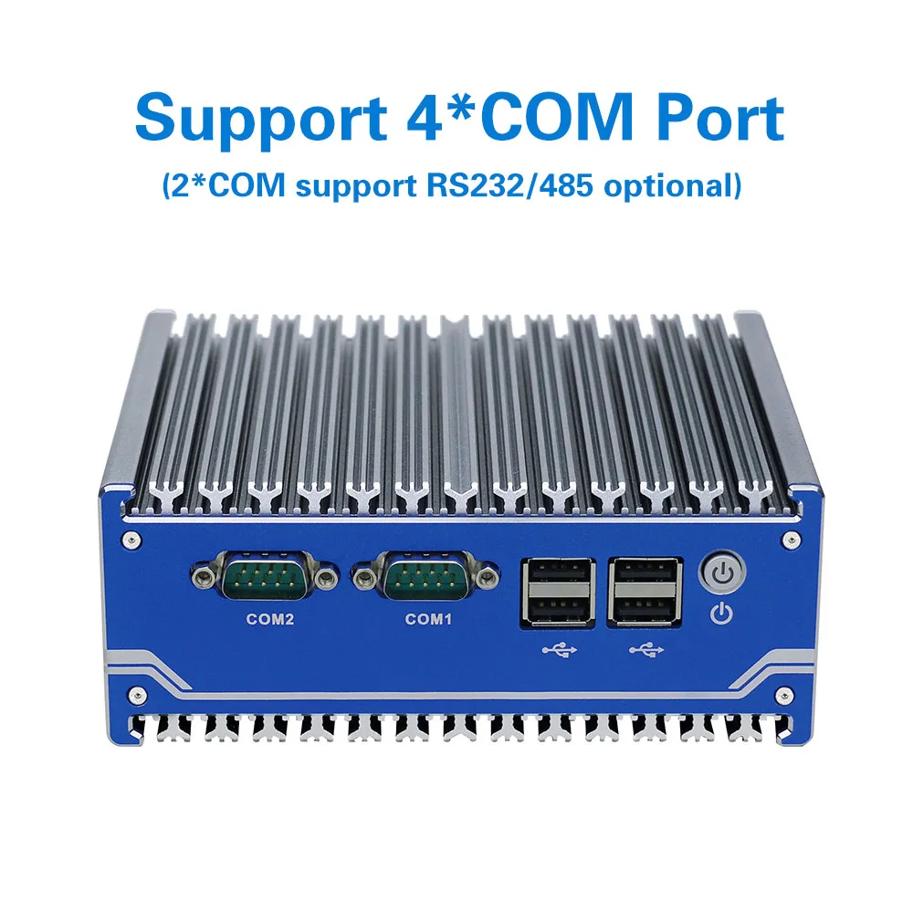 Мини ПК Yanling без вентилятора Intel J1900 4 ядра Гб ОЗУ 1 * GPIO RS232 COM поддержка функции TPM