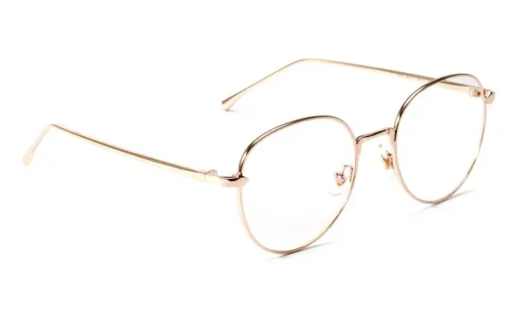 R45152 фотохромные очки для чтения Пресбиопия зеленая пленка против царапин Металлические овальные оправы для очков - Цвет оправы: C3 gold clear