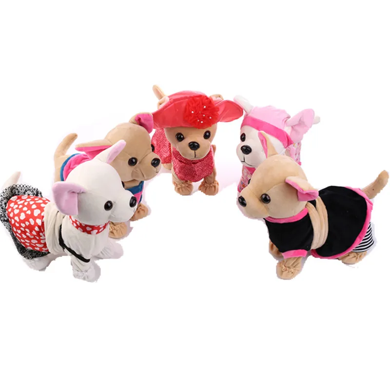

New Electronic Pets Robot Dog Der Chi Chi Love Zipper Singing Walking With Bag Interactive Toy For Children Kids Birthday Gifts