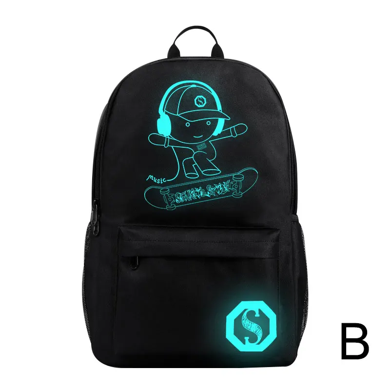 NEW Backpack Luminous School Bags Boys Girls Cartoon Bookbag Noctilucent USB Charging Port | Спорт и развлечения
