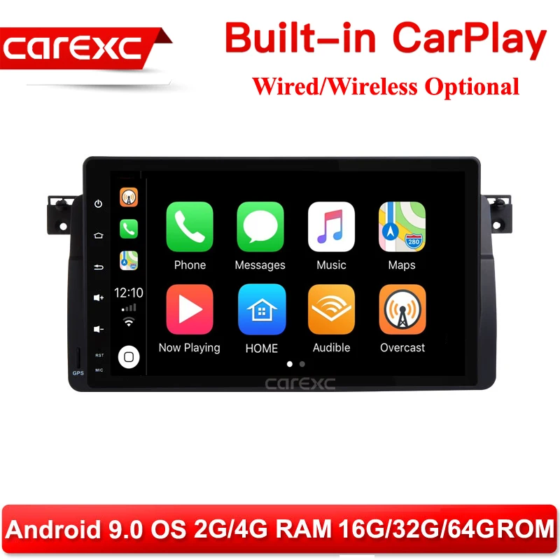 CarExc 9 ''Android 0 gps навигационная система Поддержка беспроводной CarPlay радио плеер