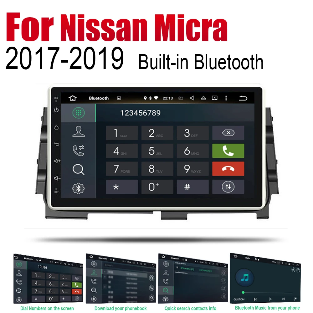 Автомобильный мультимедийный плеер для Nissan Micra 2017 2019 аксессуары Android GPS
