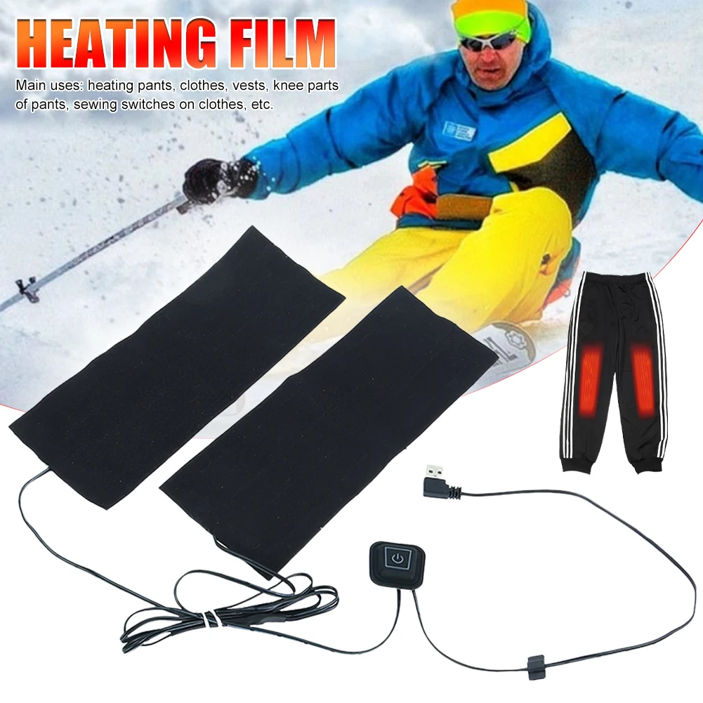 

2 in 1 Electric Cloth Heating Pad USB Pants Knee Joint Heated Pad with 3 Gear Temperature Adjustment Jacket Vest Heater 26*10CM