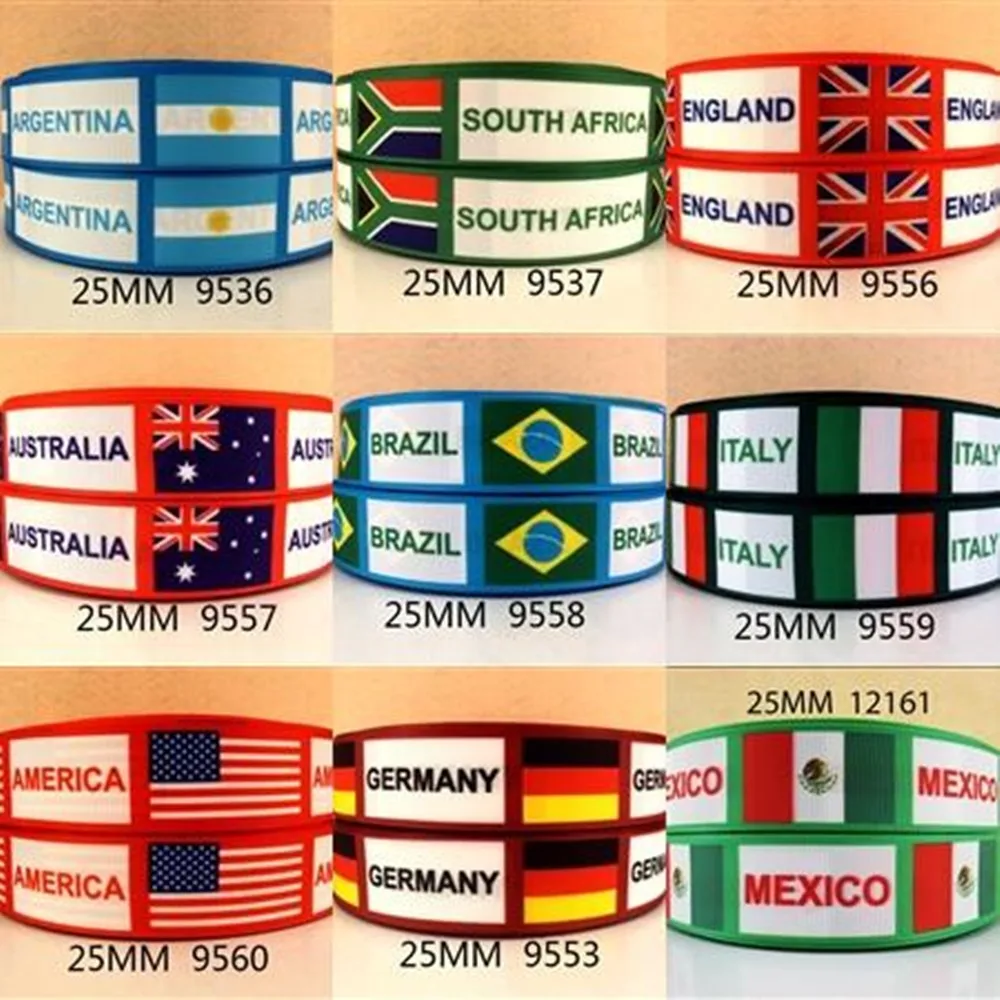 

5 Yards Multi Size National Flag Theme Grosgrain Ribbon For Gift Wrapping DIY Sewing Hair Bow Crafts Home Packing Ribbon,5Yc1139