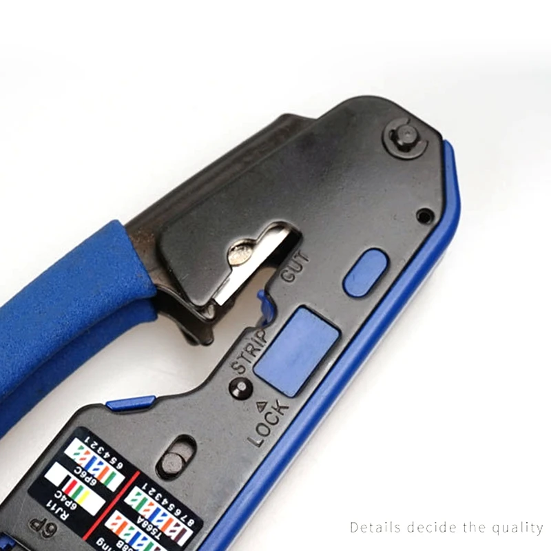 

Multifunctional Rj45 Crystal Head 8P6P Network Tool with Stripping Squeezing Crimping Network Cable Pliers