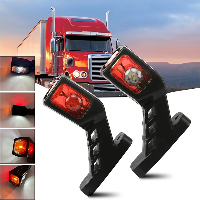 

2 шт., светодиодные габаритные огни для грузовиков, 12-24 В