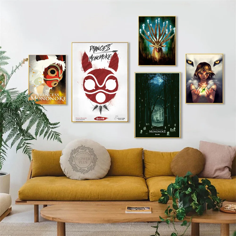 Художественный Декор принцесса мононокэ гибли мультяшный классический
