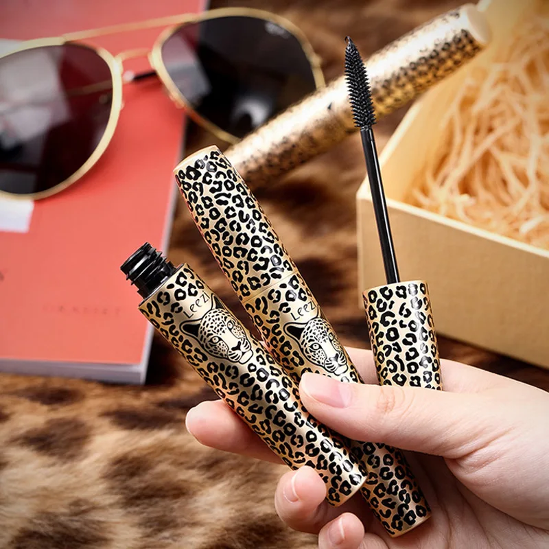 

Leopard 3D Mascara Lengthening Black Slim Bushy Curl No Blooming Mascara Waterproof Quick Dry Natural Mascara Cosmetics