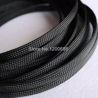 10m cable sleeve black wire protection dia 8mm nylon braided cable sleeve