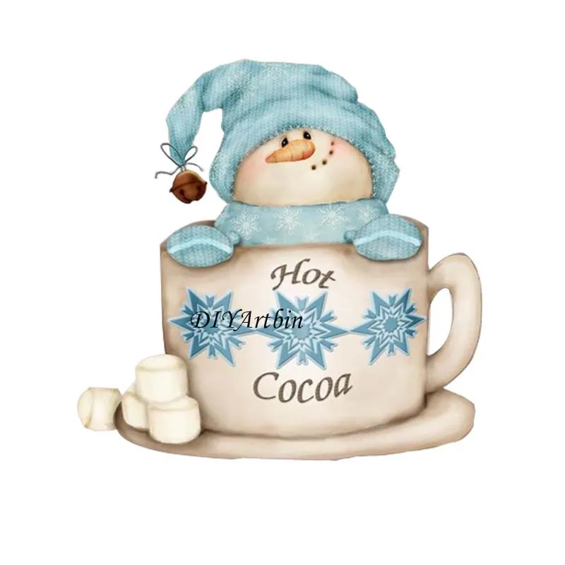 2020 Новый Рождественский Снеговик горячая чашка какао металлическая рамка штампы