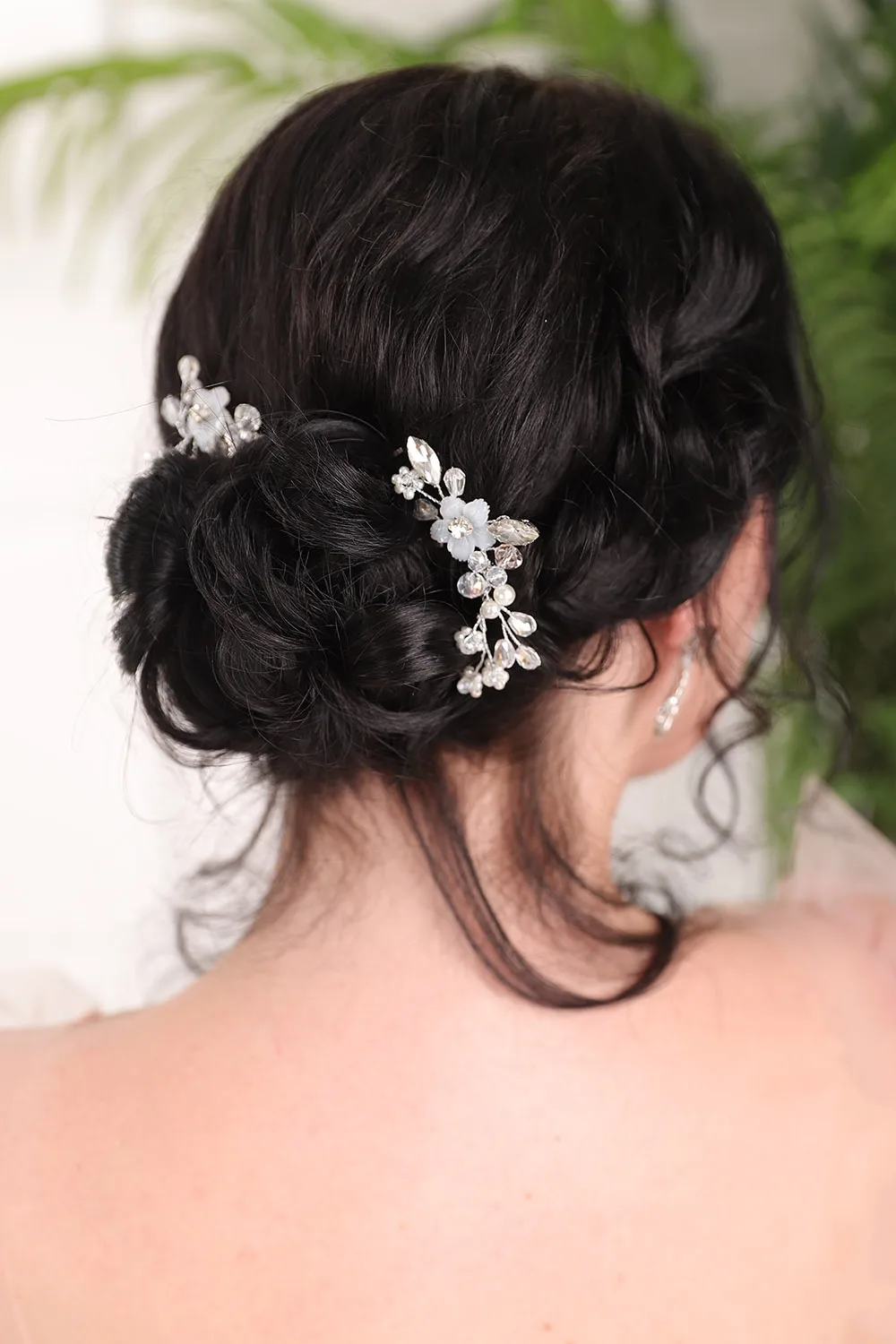 Элегантные цветочные Кристальные жемчужины Стразы Серебряные головные уборы