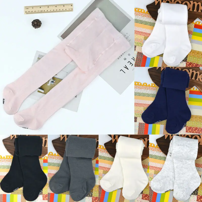 

Cute Newborn Baby Girls Solid Cotton Tight Pantyhose Warm Tights For Baby Stockings Warm Winter Autumn 0-24M