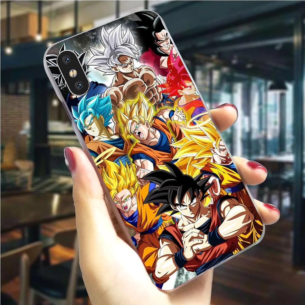 Тонкий чехол для телефона Dragon Ball Z чехол для iPhone 7 Plus 5 5S SE 6 6 S/6 6S Plus 7 8/8 Plus X XS XR Xs Max, Жесткий Чехол
