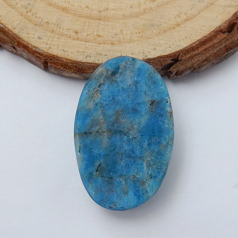 Natural Stone Blue Apatite Crystal Oval Cabochon 25x16x8mm 5.5g Fashion Jewelry Accessories | Украшения и аксессуары
