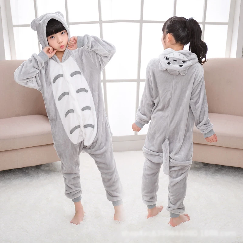 Kigurumi Onesie/Детские пижамы с единорогом для детей, одеяло с рисунками животных, детские пижамы, зимний костюм для мальчиков и девочек, Licorne Jumspuit