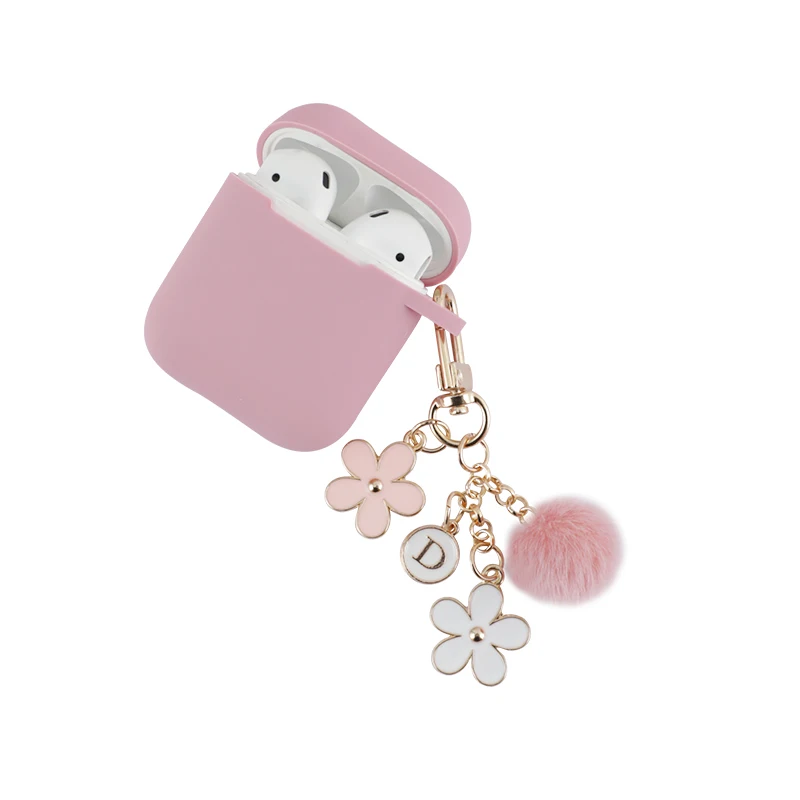 Роскошный чехол в Корейском стиле украшенные цветами для Apple Airpods аксессуары