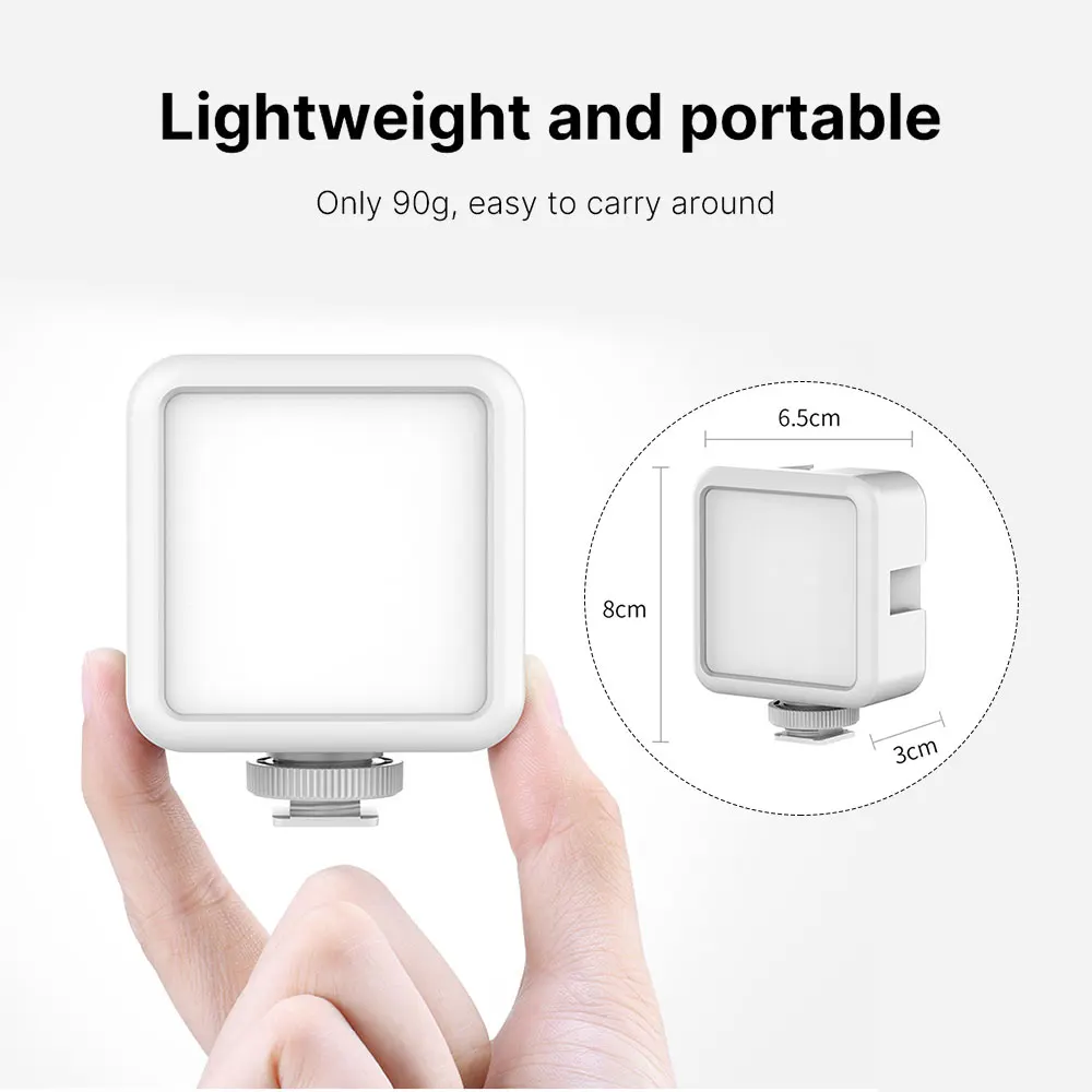 Ulanzi VL49 мини светодиодная лампа для видеосъемки 6 Вт с регулируемой яркостью 5500 к