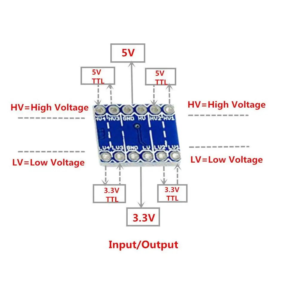 10 шт. 4-канальный преобразователь логического уровня IIC I2C двунаправленный модуль