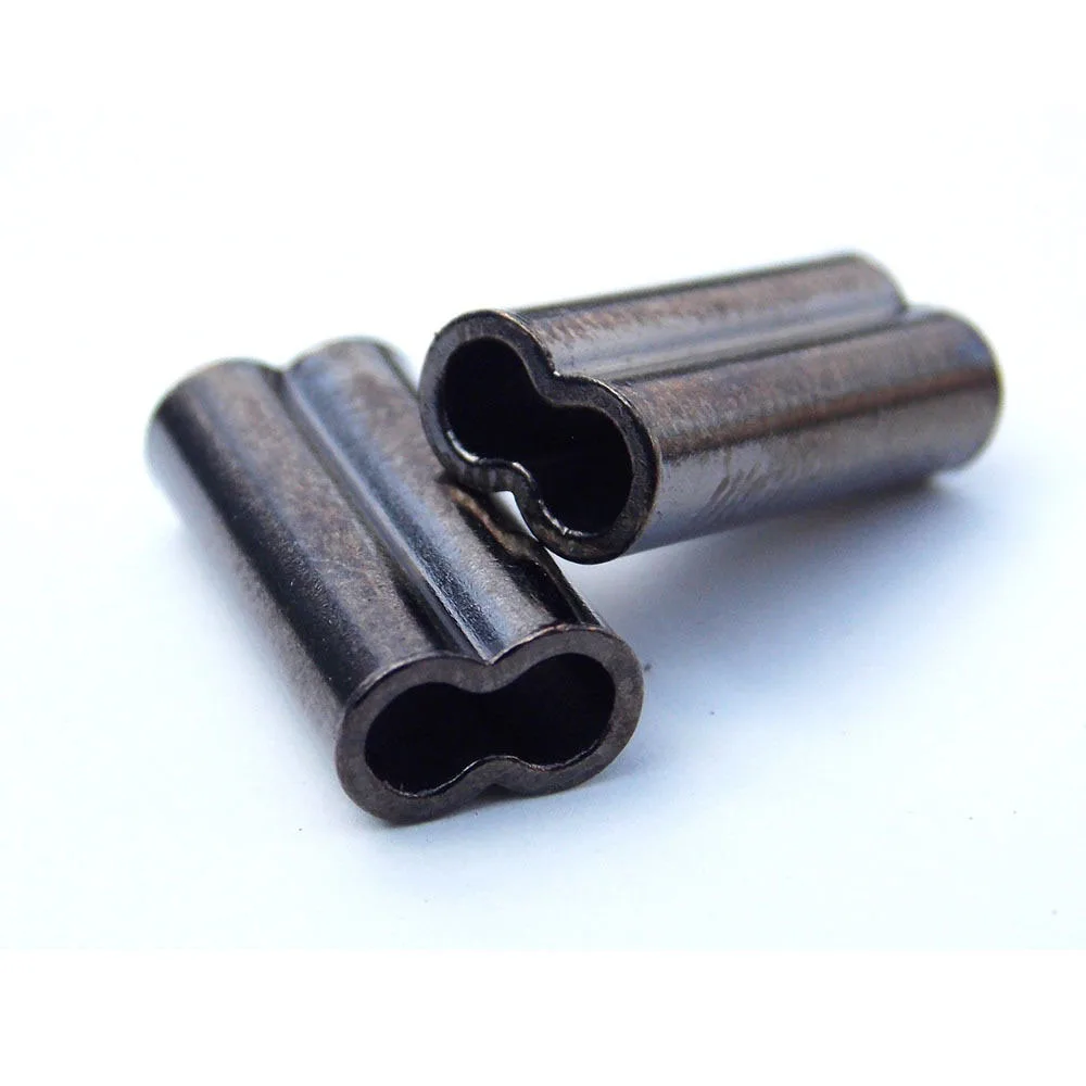 Фото 500Pcs/Lot Copper Fishing Crimp Sleeves Double Round Fishing Line Crimping Tube Wire Crimp Connector Accessories 0.8-2.6mm #4 №3