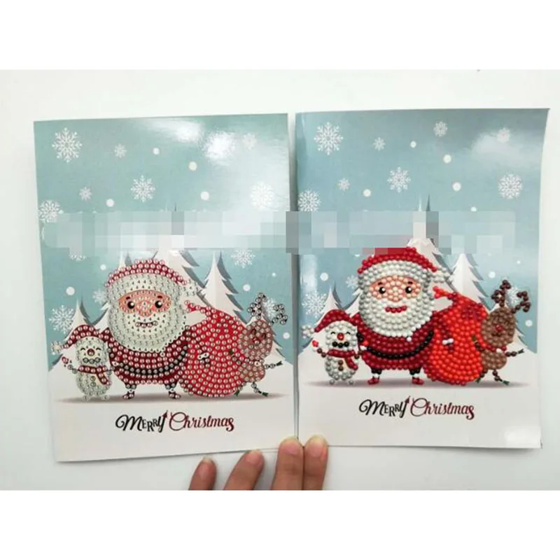 Бриллиантовый рисунок Рождество открытки алмазная вышивка поздравительные с