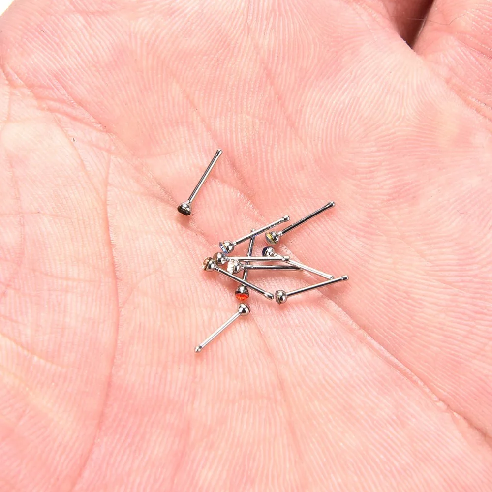 10 шт. новые индийские стильные Кристальные стразы кольцо для носа