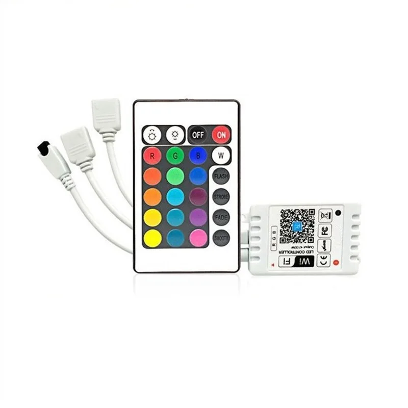 5-24 в Wifi светодиодный RGB контроллер с ИК 24-кнопочным пультом дистанционного