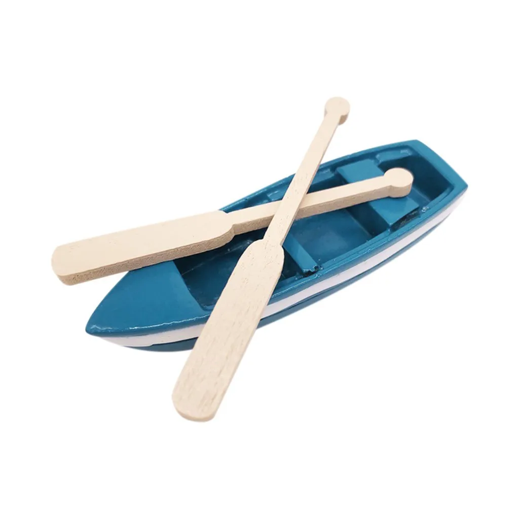 Детские игрушки Изысканный Синий Мини лодка миниатюрный для 1/12 кукольный домик