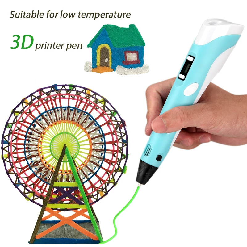 3D Ручка DIY 3D печати ручки с ЖК-дисплей Экран 1,75 мм PLA Синтетическая нить 5V 3D, ручки для рисования для детей развивающая Серия Подарки на день рождения